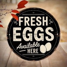 Fresh Eggs Available Here Aluminum Tin Metal Signs Home D cor 8x8