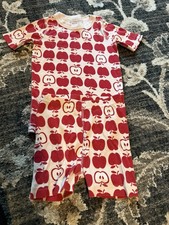 Hanna Andersson Size 5 Pajamas 100 Cotton Apple Print Red