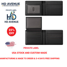 Mens RFID Blocking Faux Leather Wallet Black ...