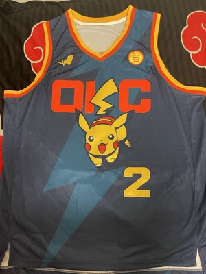 Custom XL Shai “SGA” Gilgeous-Alexander OKC Thunder Jersey Pokémon