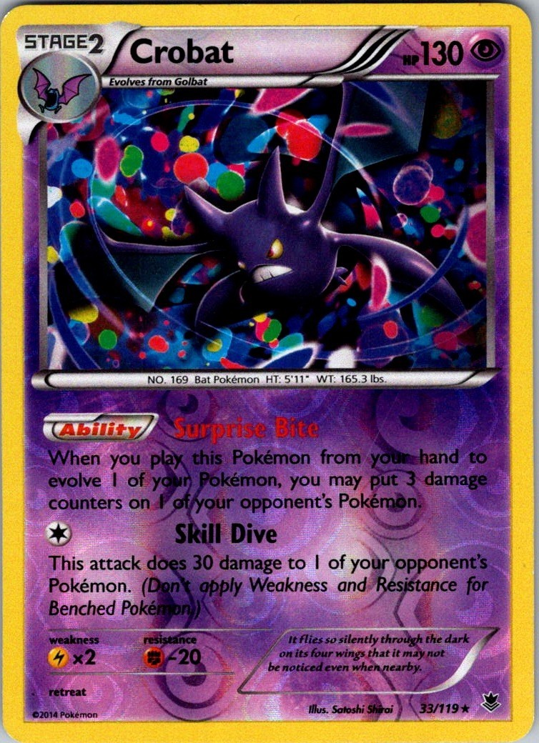 Crobat 33/119 XY - Phantom Forces Reverse Holo NM