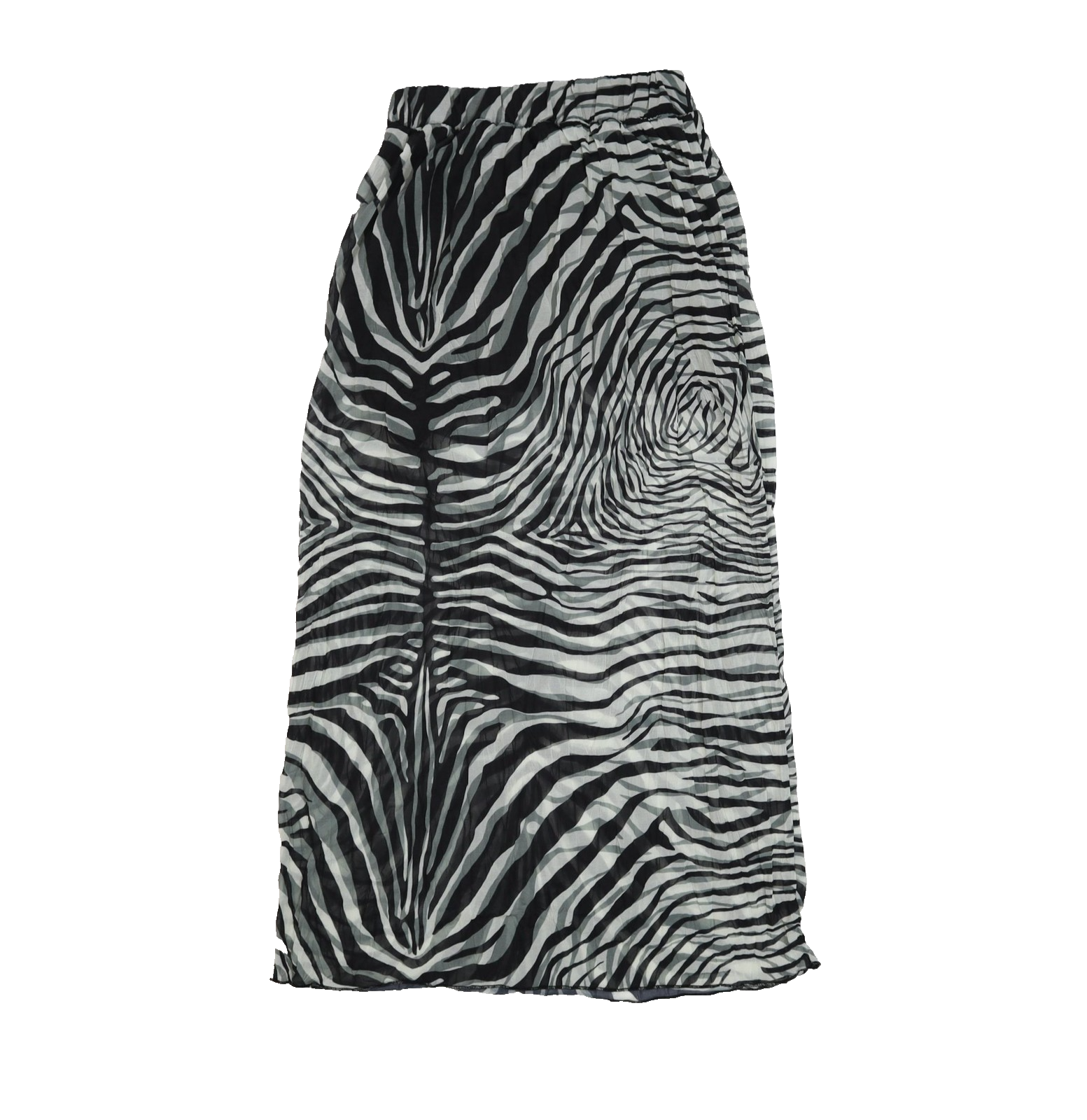 Topshop Skirt Womens XS Black White Zebra Print Sheer Mesh Midi Animal Pattern
