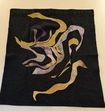 Wall Hanging Quilt Art Work Tapestry Modern MCM 35 X 38 Cotton Handmade