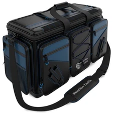 Reaction Tackle Fishing Tackle Bag - Salt Water Resistant Tackle Box, 1000D P...