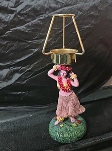 Vintage Hawaii Hula Girl Lamp Base Tiki Bar Decor Polynesian Souvenir Table Lam