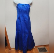 David's Bridal Gown Size 6 Strapless Dress Bridesmaid Prom Formal Blue A770