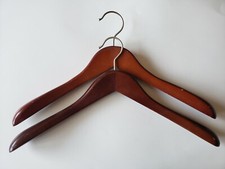 2 Wooden Vintage Heavy Duty Wide Hangers Length 18"
