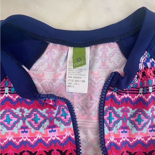 Next by Athena 3 Piece Pink Aztec Swimwear sz L Shirt & Bottoms 36 B/C for Top - Picture 4 of 10
