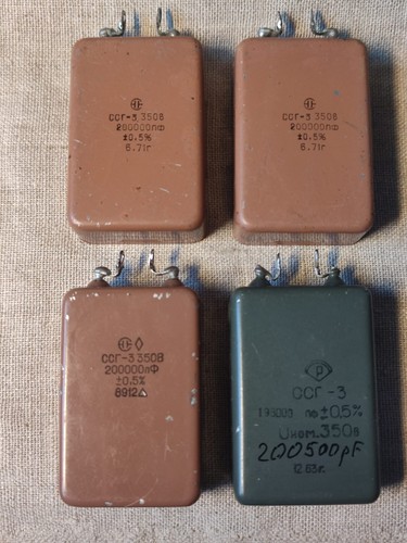 4 pezzi SSG-3 200000 pF = 0,2 uF 350V ARGENTO MICA Condensatori Audio, Kit 4 pz. - Foto 6 di 9