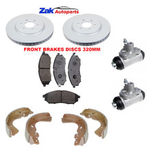 FOR NISSAN NAVARA 2.5 DCI D40 05-10 FR BRAKE DISCS PADS AND RR SHOES CYLINDERS 