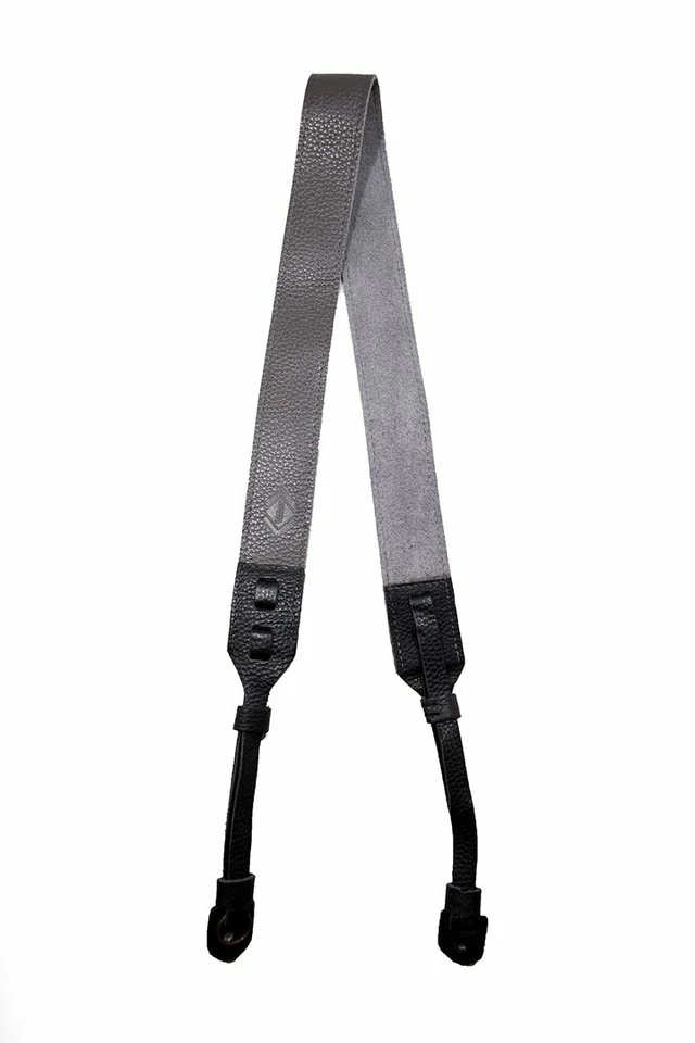 The Cross-Body Leather Camera Strap - Steel Grey - Image 2 of 4
