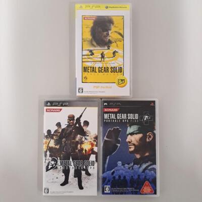 PSP Playstation METAL GEAR Portable OPS & OPS Plus Peace Walker 3pcs Set Konami