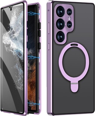 Magnetic Shockproof Metal Case with Stand/Lock For Samsung Galaxy