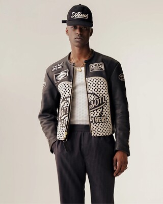 ジャケット・アウター 23SS AIME LEON DORE LINEN CHORE JACKET Aime Leon Dore Vanson Raffia Leather Jacket Tan Men's - SS24