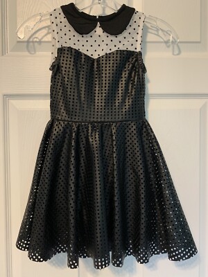 Reverence Dance Costume Character Dress Youth Medium Pierced Faux Leather  Dots