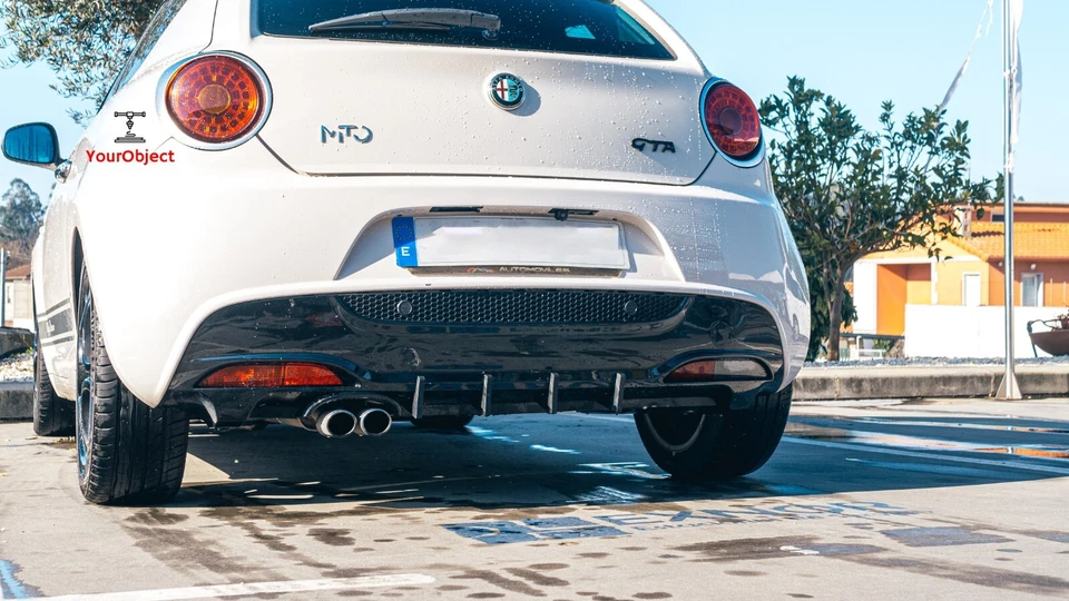 Diffusore Posteriore per Alfa Romeo Mito, alette diffusori 4 Pezzi - Image 2 of 4