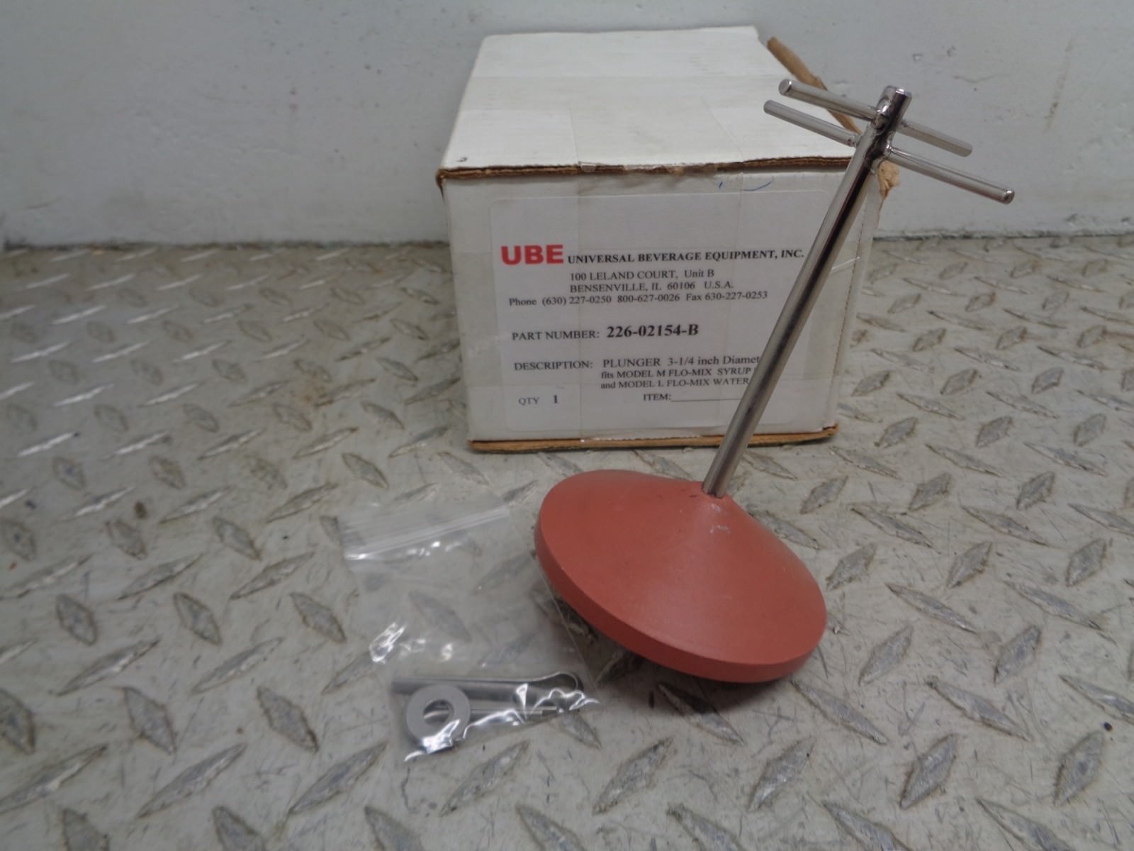 UNIVERSAL BEVERAGE EQUIPMENT 31/4" PLUNGER (PART NO. 22602154B) eBay