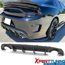 Fits 15-23 Dodge Charger SRT Rear Bumper Lip Diffuser Valance PP-Matte Black