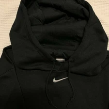 Vintage Nike Center Swoosh Black Hoodie Center Check Travis Scott Size XL