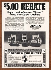 1978 Jensen Triaxials Speakers Print Ad/Poster 70s Retro Man Cave Bar Wall Art 
