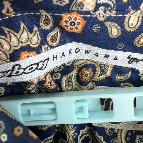 Cowboy Hardware Pearl Snap Paisley Print Western Shirt Mens XL Blue - 第 5/9 張圖片