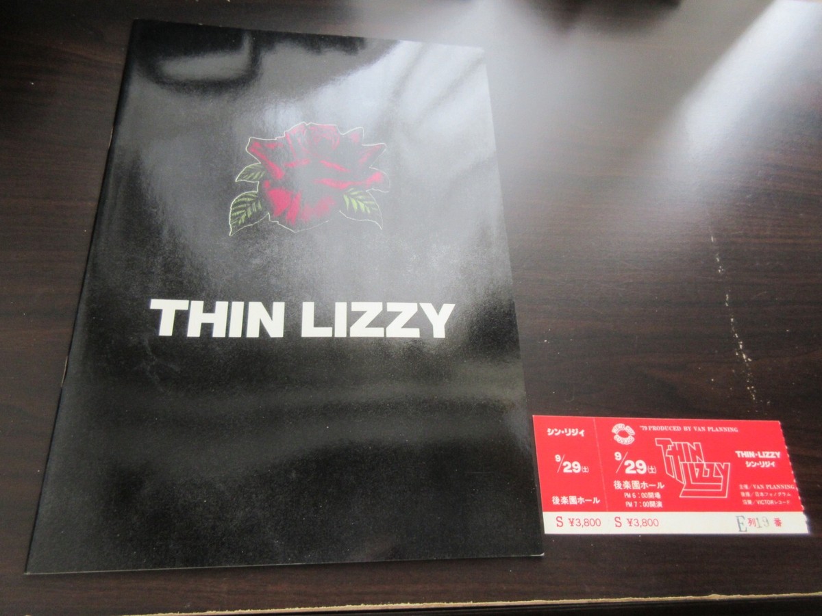 Thin Lizzy 1979 Japan Tour Book with Ticket Phil Lynott Midge Ure
