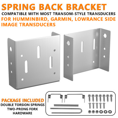 For Humminbird Lowrance Side Image Transducer Spring Back Bracket & Hardware Kit
