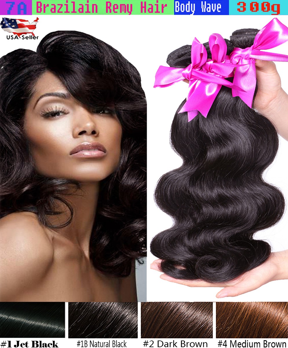 3 Bundles Brazilian Virgin Human Hair Body Wave Weave Bundle  display picture 1