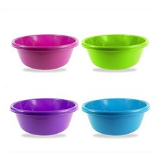 2 x 38cm Medium Circular Round Kitchen Sink Washing Up Bowl Basin Mixing Bowls