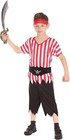 Pirate Boy Costume Set ‎122x25x122cm Small Red White & Black Bristol Novelty New