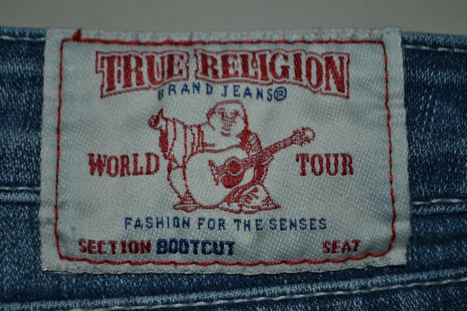 True Religion Women's Bootcut No Pocket Flaps Blue Denim Jeans Sz 31x33 thumbnail 3