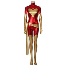 Red Gold X-men Dark Phoenix Jean Grey Jumpsuit Cosplay Suit Costume Halloween