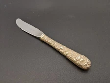 S. Kirk & Son Sterling Silver Hollow Handle Tea Knife 6-1/4"L Floral Repousse