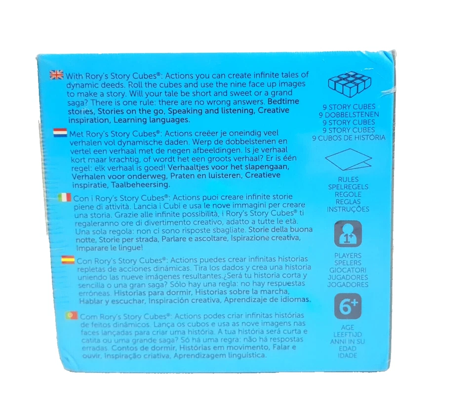 Rory's Story Cubes Actions Edition RSC02 Würfelspiel Blau NEU - Bild 2 von 2