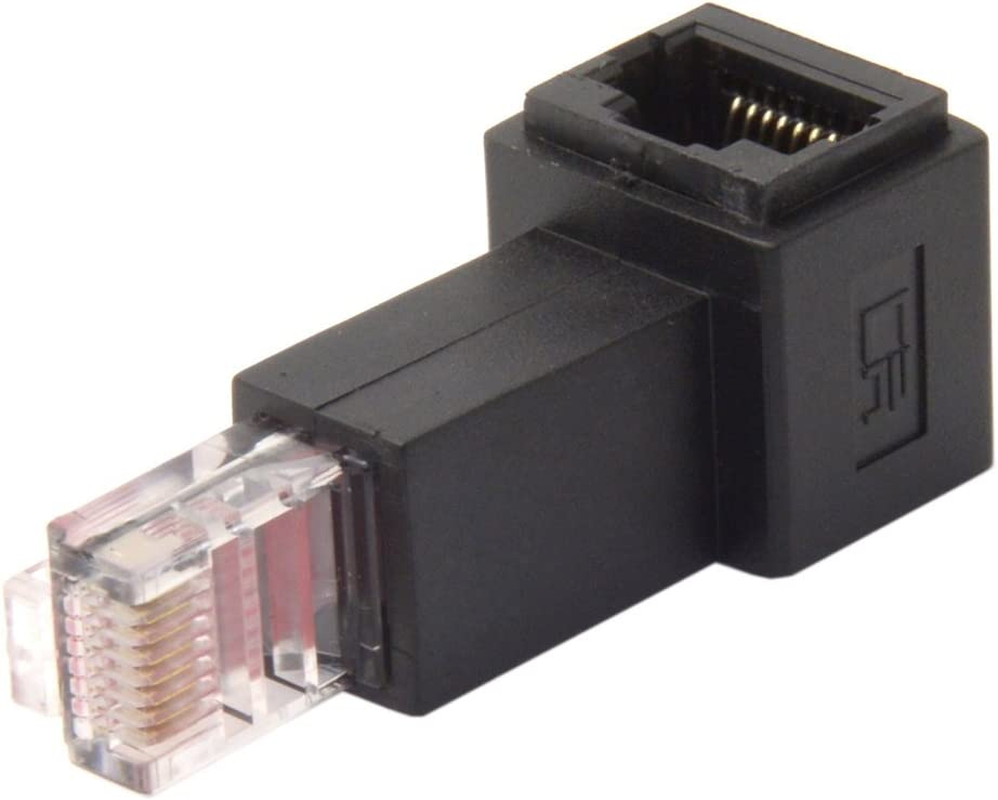 NFHK 90 Grad RJ45 Adapter - Ethernet Verlängerung Cat 5e Stecker Auf Buchse