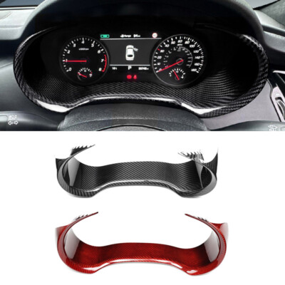 Real Hard Carbon Fiber Gauge Cluster Cover Sticker For Kia Stinger 2018-2023