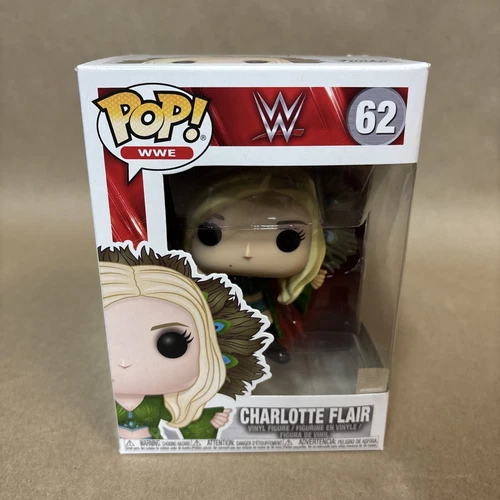 Funko Pop! WWE Vinyl Figure Charlotte Flair #62 Wrestling Green Peacock