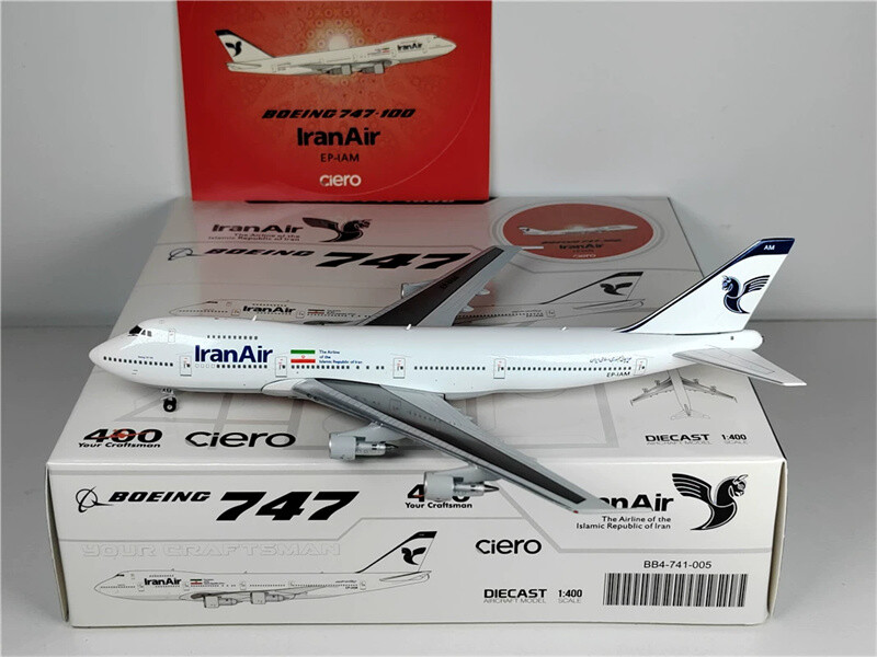 IranAir ボーイング747 模型 1/400 BigBird Iran Air for BOEING B747-100 EP-IAM With Dedicated