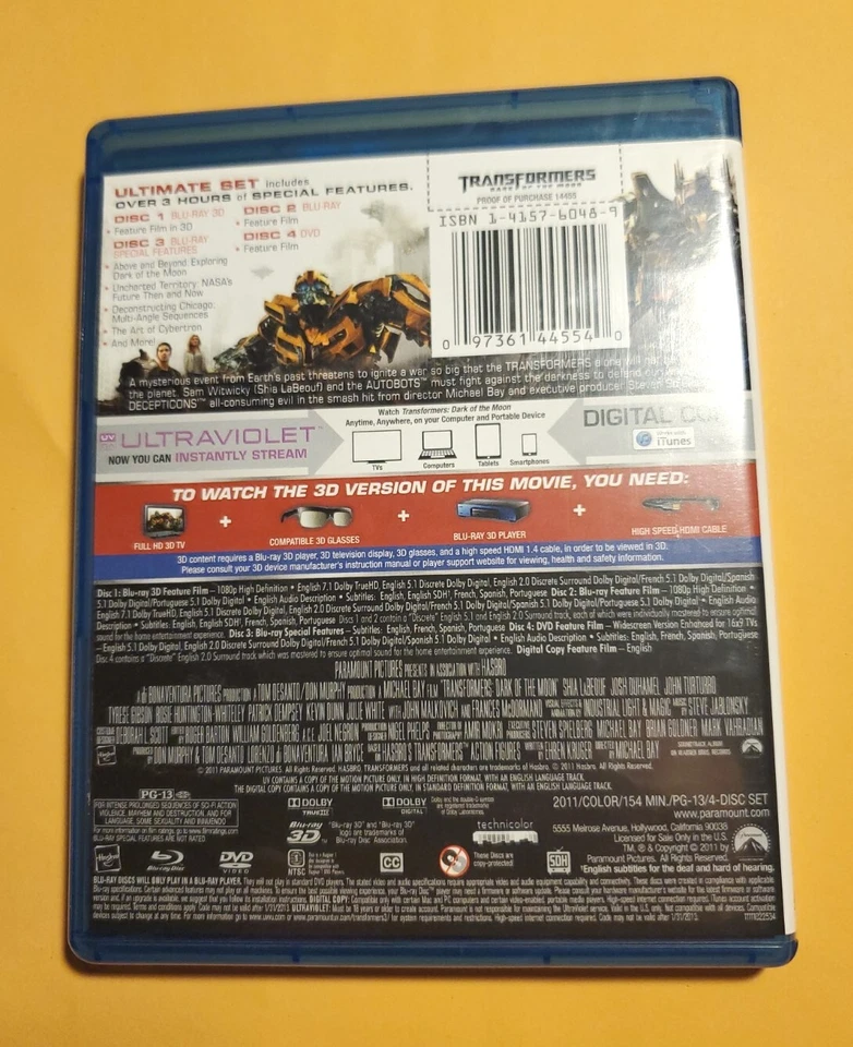 Transformers: Dark of the Moon (Limited 3D Blu-Ray Edition) Lenticular Slipcover - Image 4 of 4