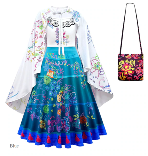 Encanto Mirabel Madrigal Cosplay Costume Outfit Fancy Dress Age 6 Size 130cm