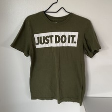 Nike Men's Sportswear Just Do It Muscle Tee Top T Shirt Olive Green