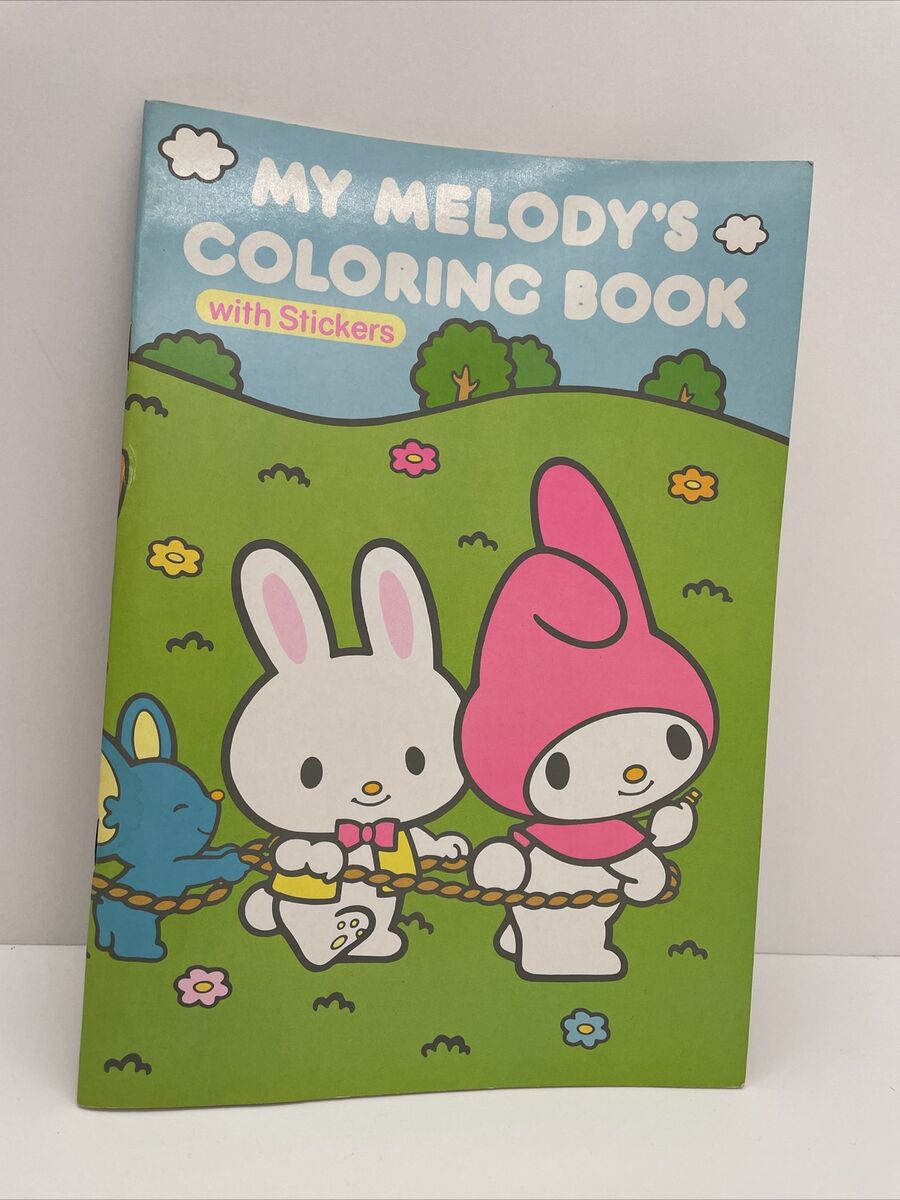 NEW Vintage My Melody Coloring Book with Stickers Sanrio NEW Vintage My Melody Coloring Book with Stickers Sanrio