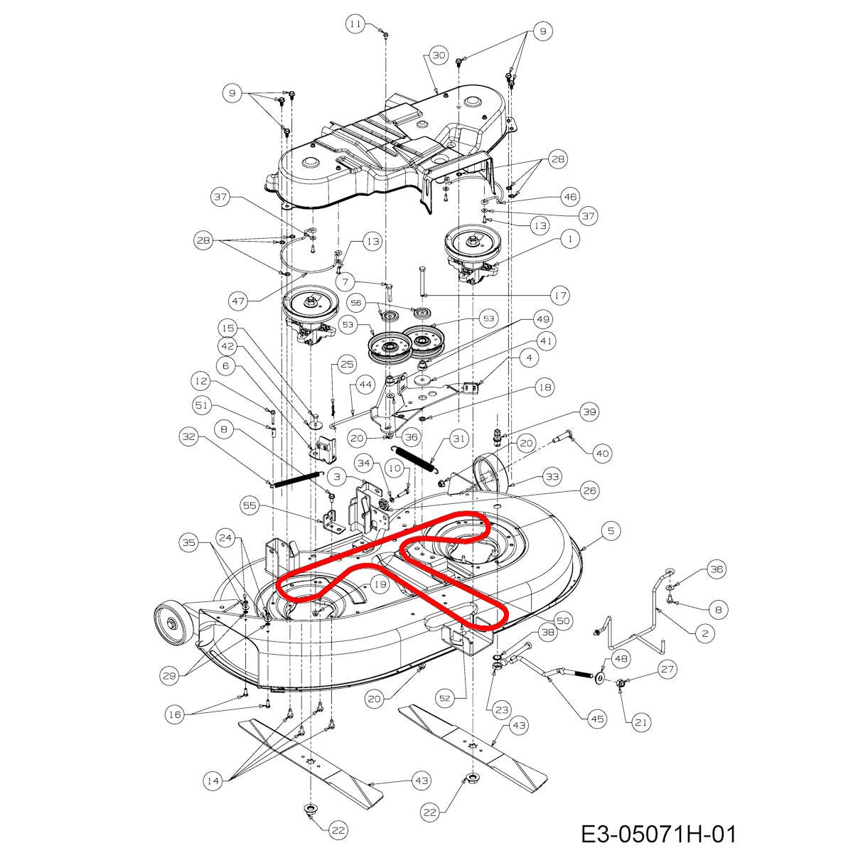 CUB CADET Keilriemen OCC-754-0642 | Passend Für Modelle GT 1054, 1554, LGT, SLT, SLTX, LGTX | Ersetzt MTD 954-0642, 754-0642