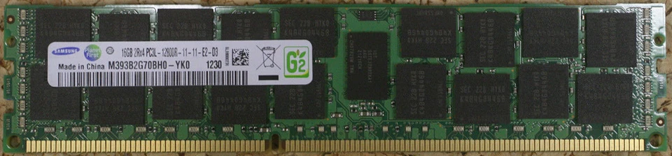 Sun Oracle 7018701 16GB PC3L-12800R ECC REG DDR3 M393B2G70DB0-YK0 Server Memory - Image 2 of 2