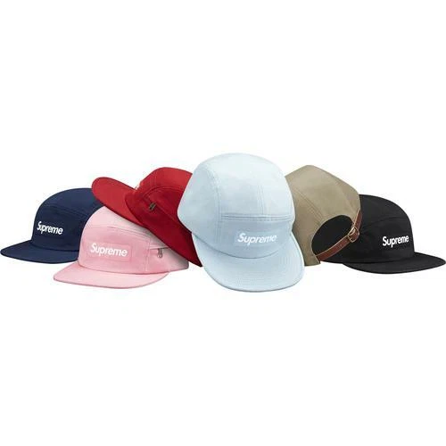 Casquette de camp sergé marine à fermeture éclair latérale suprême taille unique S/S 15