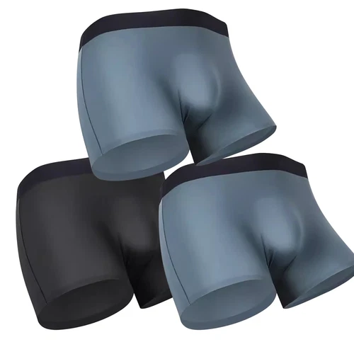 3 PIEZAS Hombres 3D-Bolsa Boxer Calzoncillos Anti-Rozaduras Ropa Interior Seda Hielo Transpirable - Imagen 35 de 38