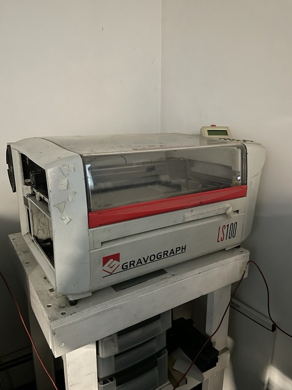 Gravograph LS100 EX Laser Computerized Engraving Machine for Name Plates