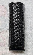 Dutyman Black Leather 4oz. Open Mace/OC Holder Basketweave 2621P