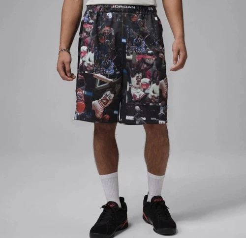 Nike Men’s Sz 4XL Jordan Flight Print Cat Scratch Shorts Black IF1841-010