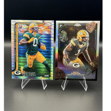 2025 Topps Chrome football Matthew Golden refractor & Micah Parsons 2 card lot
